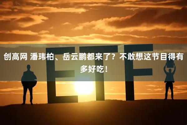 创高网 潘玮柏、岳云鹏都来了？不敢想这节目得有多好吃！