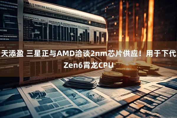 天添盈 三星正与AMD洽谈2nm芯片供应！用于下代Zen6霄龙CPU